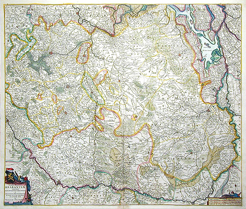 Brabantia (карта) Гравюра (первая половина XVII века), Амстердам Гравюра ; Гравюра, Бумага Размер: 49,1 х 57,1 см 9999 г инфо 2024g.