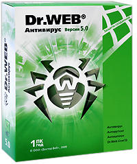 Антивирус Dr Web 5 0 для Windows Лицензия на 1 год (для 1 ПК) Прикладная программа CD-ROM, 2008 г Издатель: Доктор Веб; Разработчик: Доктор Веб коробка RETAIL BOX Что делать, если программа не запускается? инфо 2899g.